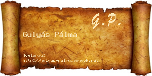 Gulyás Pálma névjegykártya