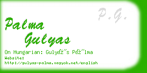 palma gulyas business card